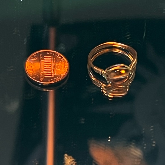 ORANGE AND GOLD RING! - Picture 2 of 2